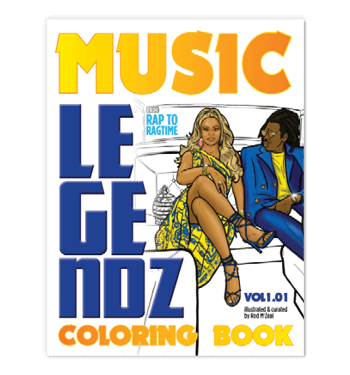 Music Legendz: Ragtime to Rap Vol. 1.01 is the first installment in the Music Legendz coloring book series. Take a journey with us through the rich history of music!